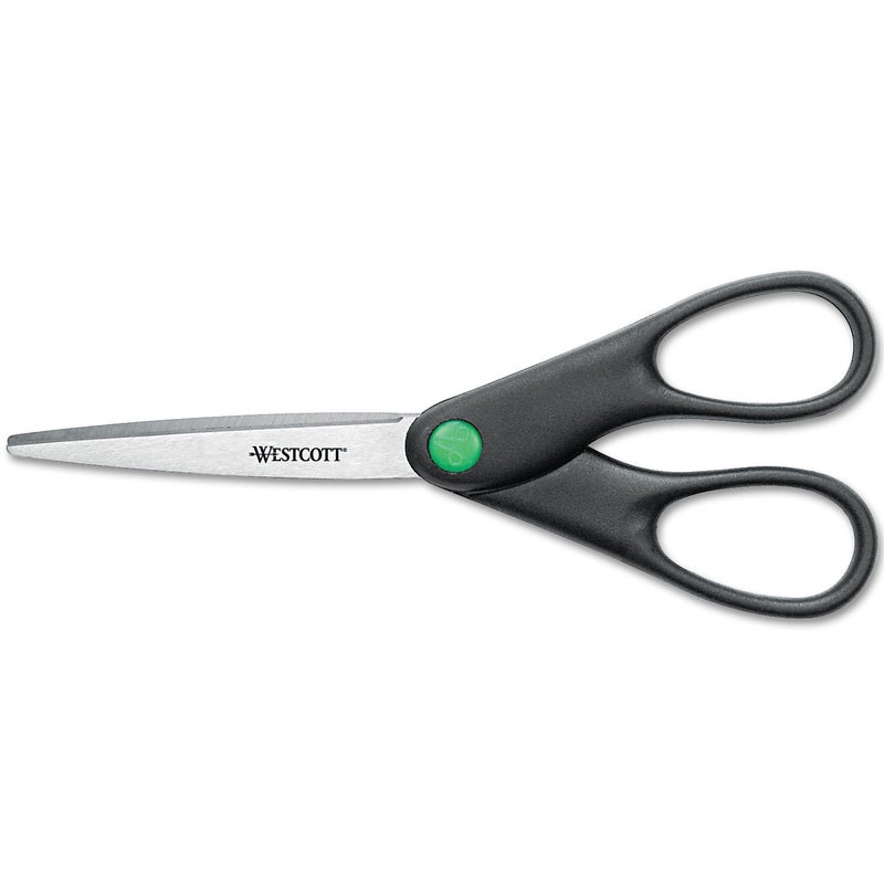 Westcott 44218 KleenEarth Recycled Stainless Steel Scissors 7Inch Long Black - Image 1