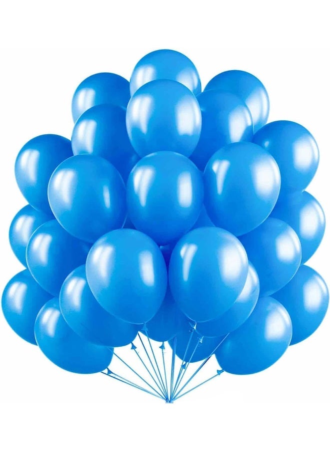 Goldedge 15 PC Fashion Blue Latex Balloons, 12 Inch Classic Blue Balloons for Gender Reveal, Parties, and Everyday Styling - Image 1