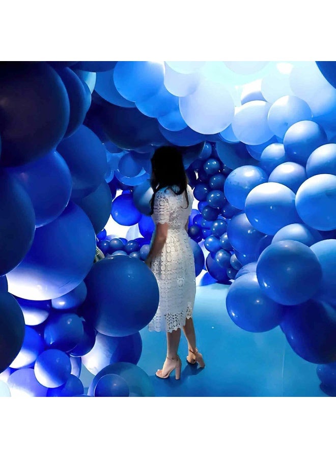 Goldedge 15 PC Fashion Blue Latex Balloons, 12 Inch Classic Blue Balloons for Gender Reveal, Parties, and Everyday Styling - Image 3