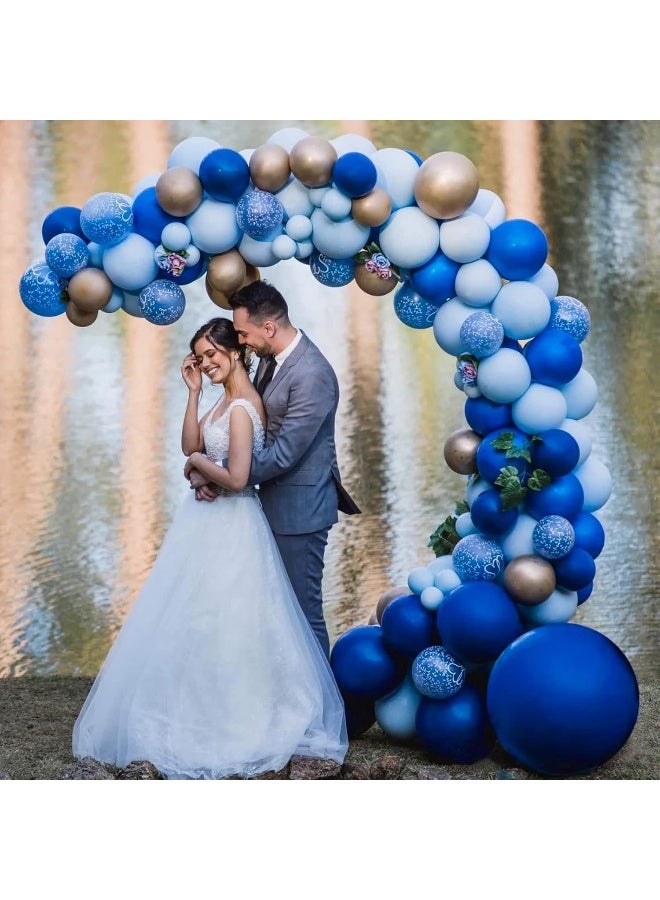 Goldedge 15 PC Fashion Blue Latex Balloons, 12 Inch Classic Blue Balloons for Gender Reveal, Parties, and Everyday Styling - Image 4