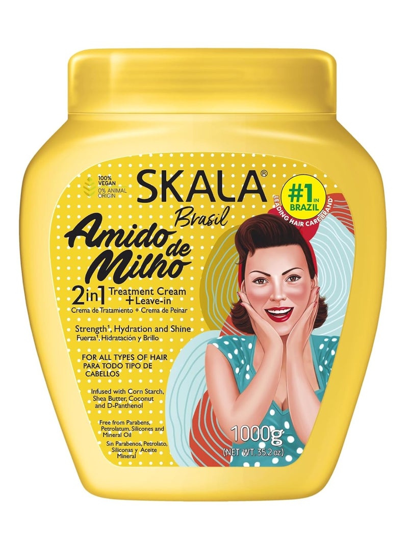 سكالا كريم SKALA Expert Amido de Milho لعلاج وترطيب الشعر – 1 كجم - Image 1