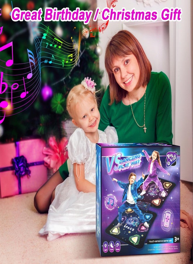 TooLion Dance Mat Toys for 3-12 Year Old Girls Boy, 2 Players Dance Mat with Light-up 12 Buttons & 5 Games Mode,Kids Dance Game Toy for Girl, Xmas Birthday Gifts for 3 4 5 6 7 8 9 10+ Year Old Girls Boys - Image 5