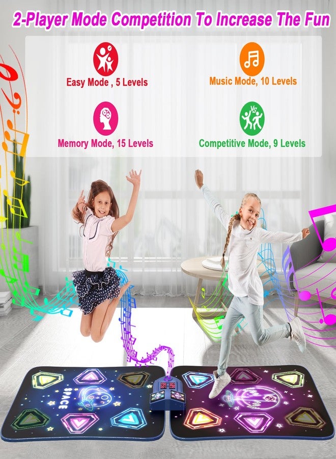TooLion Dance Mat Toys for 3-12 Year Old Girls Boy, 2 Players Dance Mat with Light-up 12 Buttons & 5 Games Mode,Kids Dance Game Toy for Girl, Xmas Birthday Gifts for 3 4 5 6 7 8 9 10+ Year Old Girls Boys - Image 2
