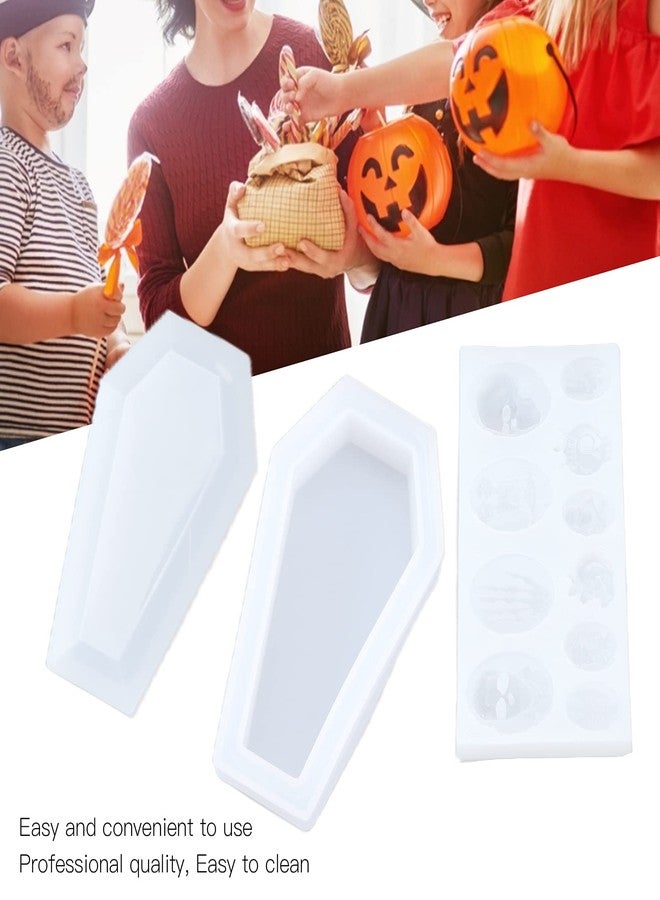 Okuyonic Halloween Cake, 3Pcs Halloween Baking Candy Making Supplies Skeleton Coffin Shape Halloween Silicone for Halloween Gifts - Image 3