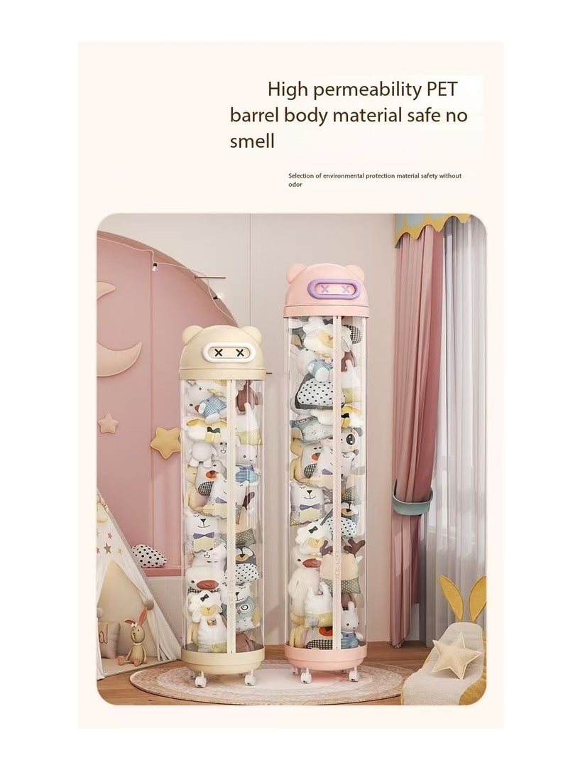 Plush Animal Toy Storage Tube, Vertical Transparent Storage Tube, Cylindrical Plush Toy Storage Organizer, Plush Toy Storage Tube, Suitable for Nursery, Children's Room, Bedroom, Living Room to Store Teddy Bears and Dolls (175cm)  - Image 3