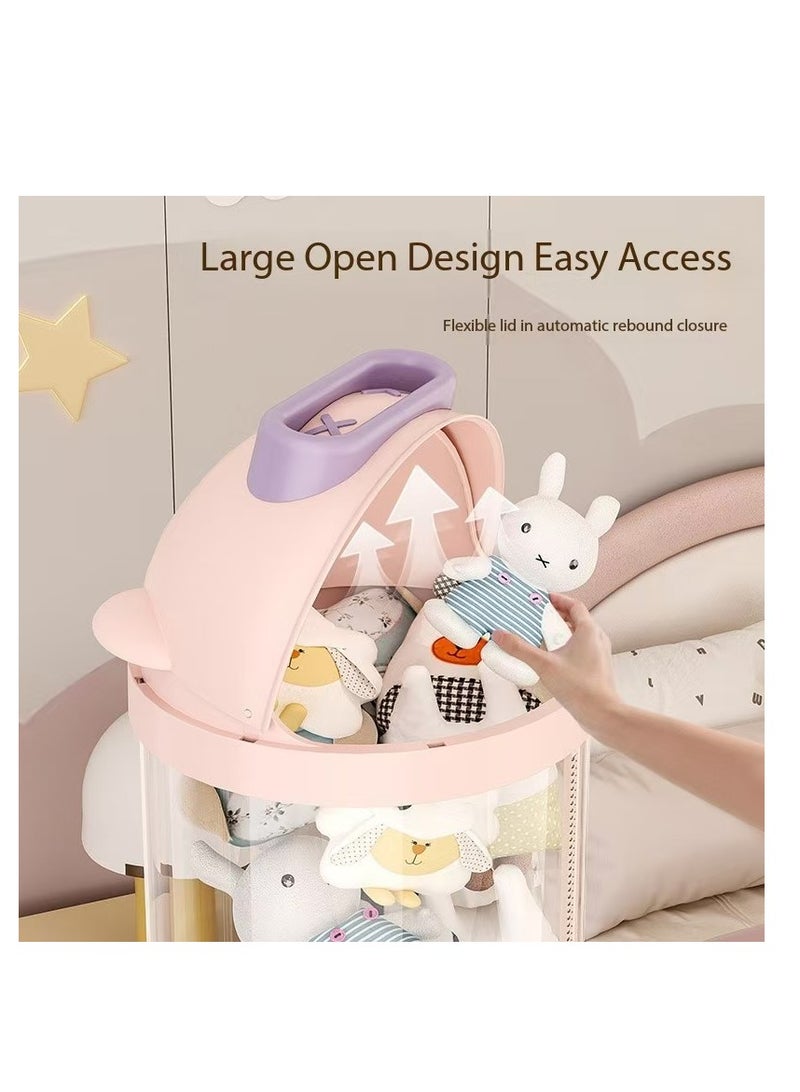 Plush Animal Toy Storage Tube, Vertical Transparent Storage Tube, Cylindrical Plush Toy Storage Organizer, Plush Toy Storage Tube, Suitable for Nursery, Children's Room, Bedroom, Living Room to Store Teddy Bears and Dolls (175cm)  - Image 5