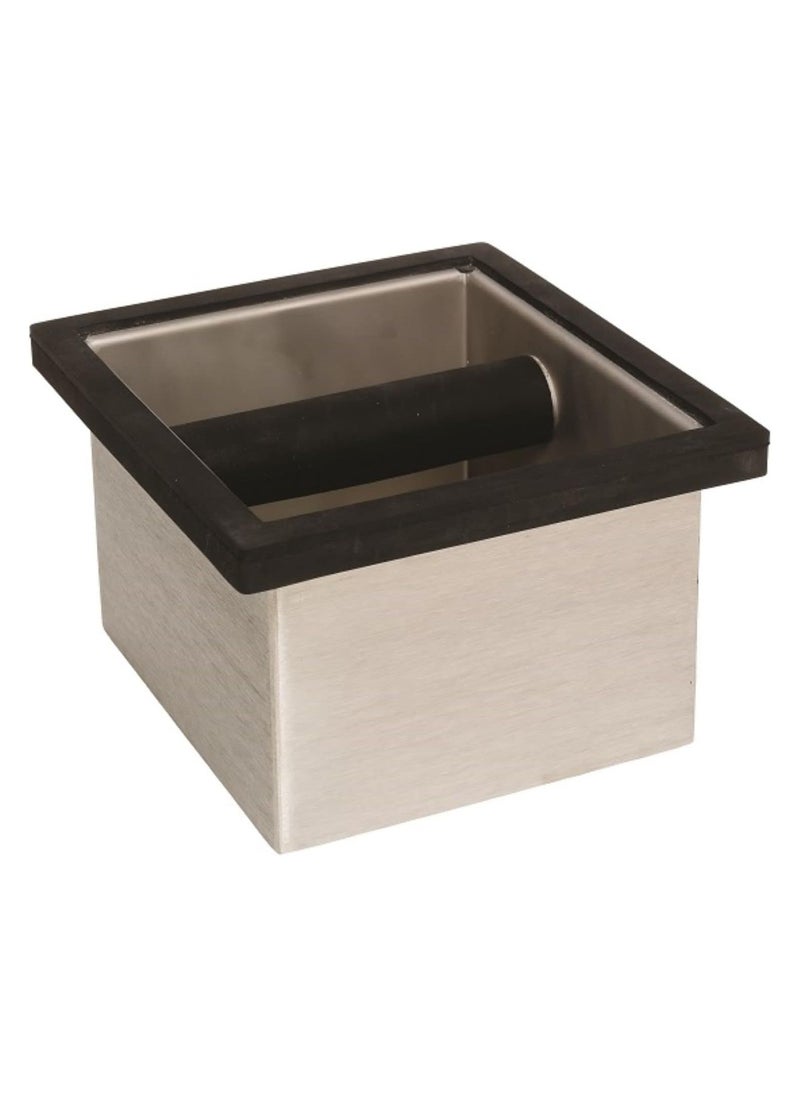 Rattleware - Rattleware Stainless Steel Knock Box (6" x 5.5" x 4") - Heavy-Duty Espresso Grounds Container, Welded Bar, Durable and Efficient for Baristas - Perfect for Any Coffee Preparation - Image 1