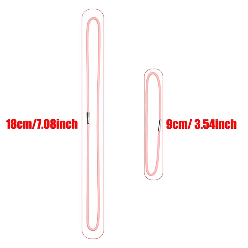 Mini Skater Travel Notebook Thick Elastic Bands Planner Refills Insert Connection Replacement Straps for Travel Journals Accessories, Two Sizes, 20Pcs (A5 & Passport Size) (Pink) - Image 2