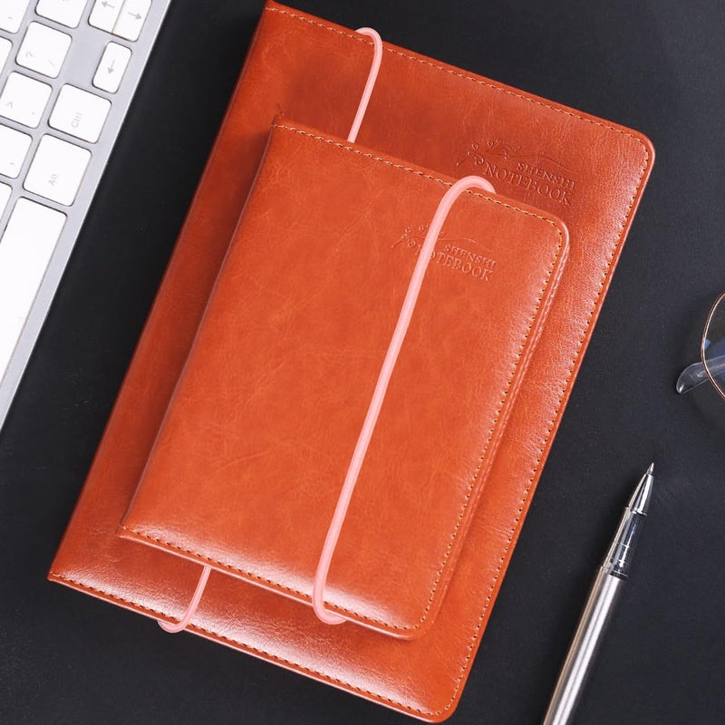 Mini Skater Travel Notebook Thick Elastic Bands Planner Refills Insert Connection Replacement Straps for Travel Journals Accessories, Two Sizes, 20Pcs (A5 & Passport Size) (Pink) - Image 4