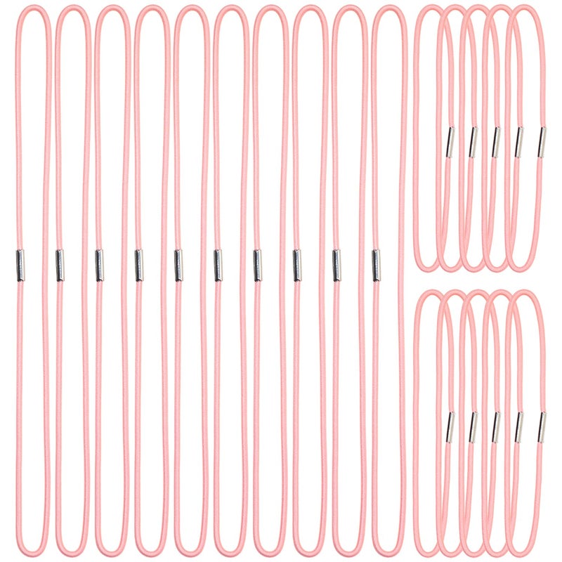 Mini Skater Travel Notebook Thick Elastic Bands Planner Refills Insert Connection Replacement Straps for Travel Journals Accessories, Two Sizes, 20Pcs (A5 & Passport Size) (Pink) - Image 1