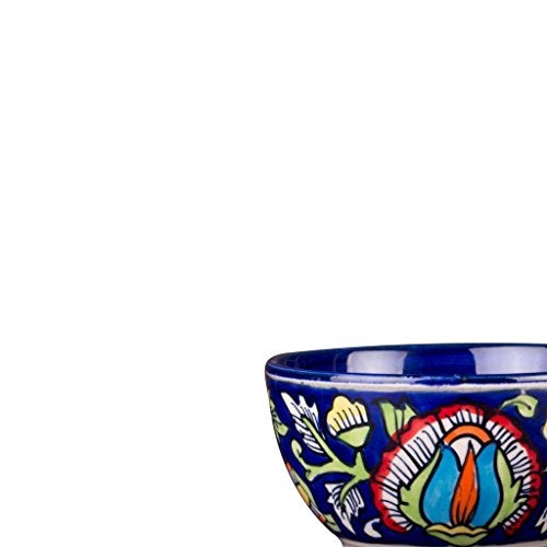 Caffeine Ceramic Handmade Blue Jaipuri Dining Bowl (Set of 2, 200ml) - Image 2