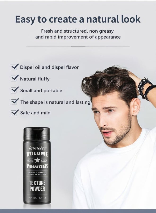 Immetee Hair Volume Powder, Hair Texture Powder Styling Powder For Men and Women, Styling Powder Light Control Natural Matte Look, Hair Root Lifting Powder - Image 4