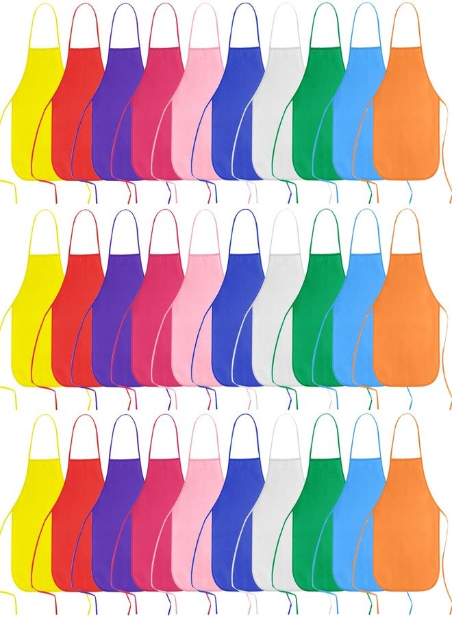 KUUQA Kids Aprons for Art - 30 Pack Painting Smocks, Classroom & Party Supplies - Image 1