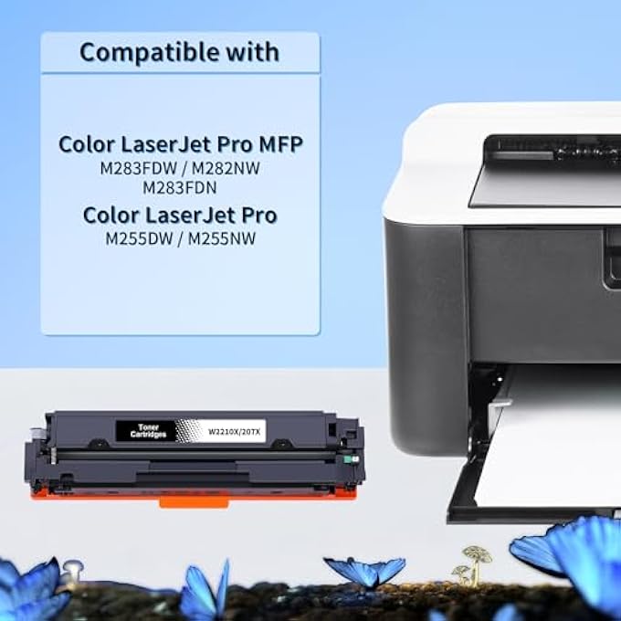 207X W2212X مع حبر متوافق مع HP 207X 207A W2212A بديل لطابعة HP COLOR LASERJET PRO MFP M283FDW M255DW M282NW M283FDN M255NW (أصفر) - Image 3