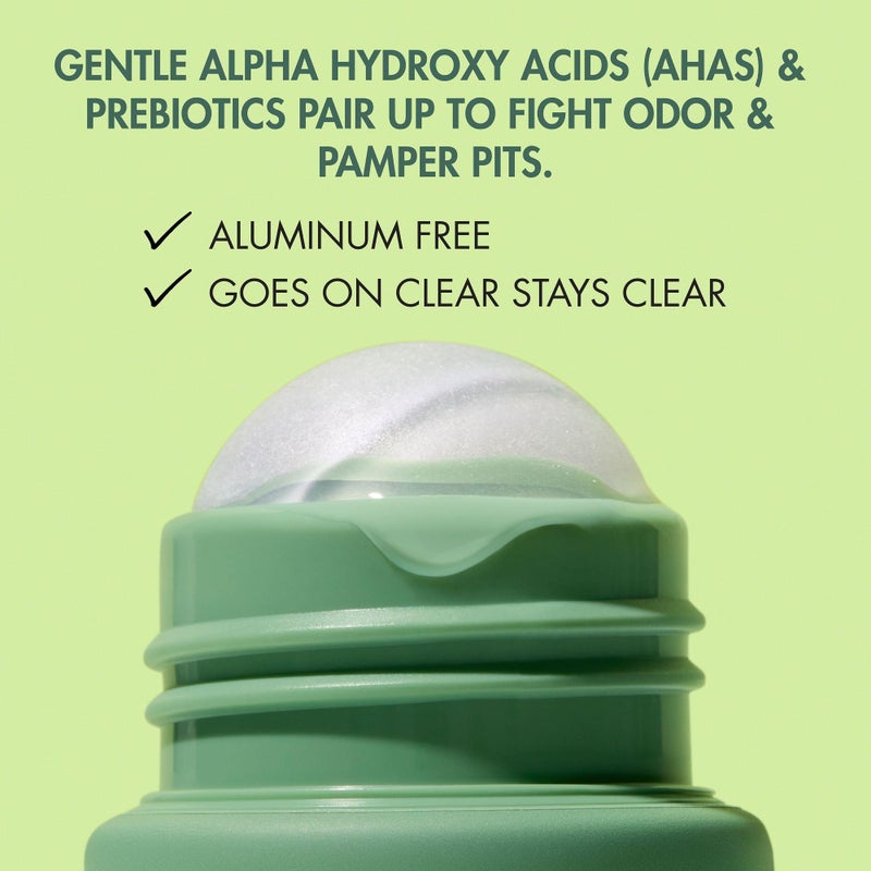 Ban Invisible Roll-On Aluminum-Free AHA Deodorant for Women and Men, Aluminum Free, 48-Hour Odor Protection, Unscented, 2.3 Oz - Image 2