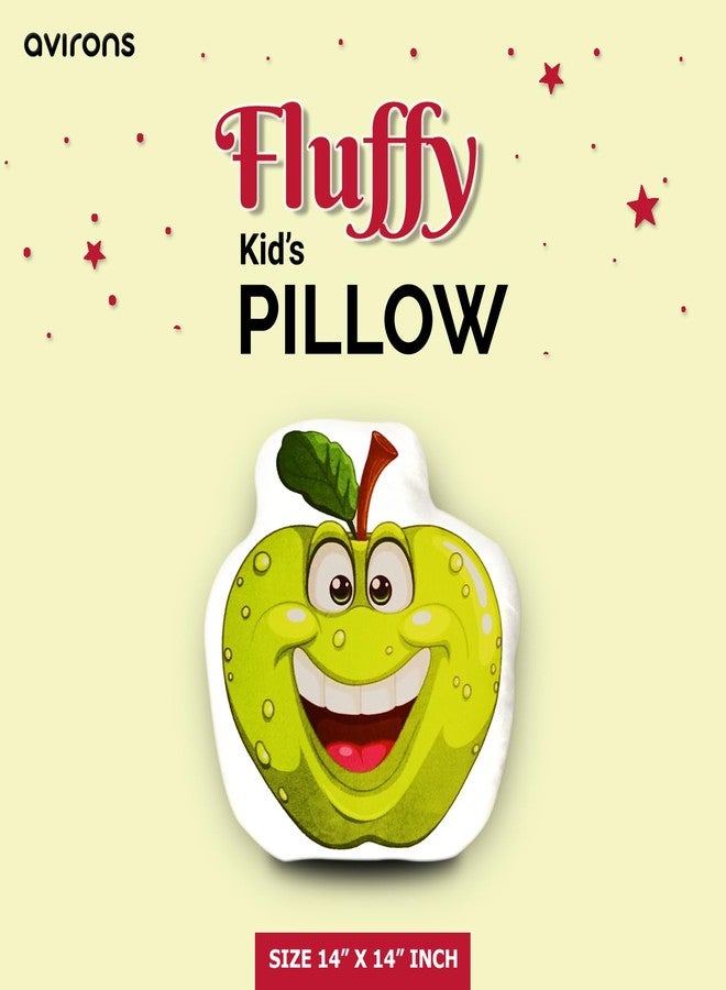 Avirons Kids’ Apple Plush Pillow - Super Soft, Snuggly, and Playful Cushion Perfect for Naptime, Playtime, or Relaxing, Bringing Fruit-Themed Fun and Comfort to Every Child’s Space - Image 4