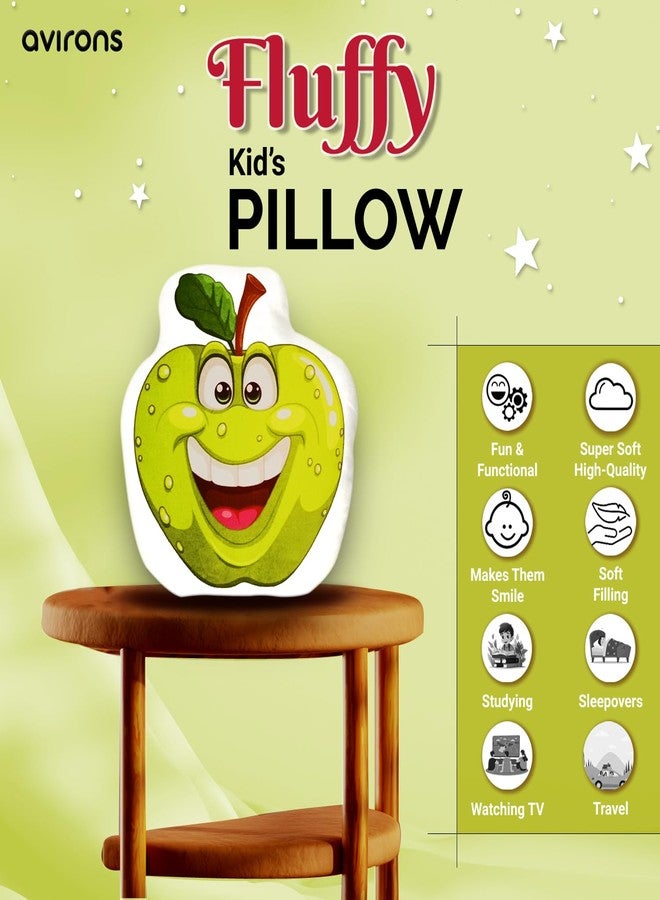 Avirons Kids’ Apple Plush Pillow - Super Soft, Snuggly, and Playful Cushion Perfect for Naptime, Playtime, or Relaxing, Bringing Fruit-Themed Fun and Comfort to Every Child’s Space - Image 3