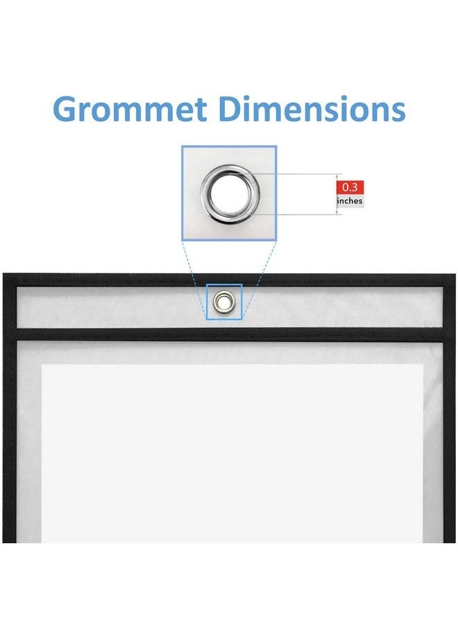 Essex Wares 30 Pack Dry Erase Pockets Black By Essex Wares For Teacher Lessons In A Classroom Or For Use At Your Home Or Office 10” X 13.5” Fits Standard Paper  - Image 4
