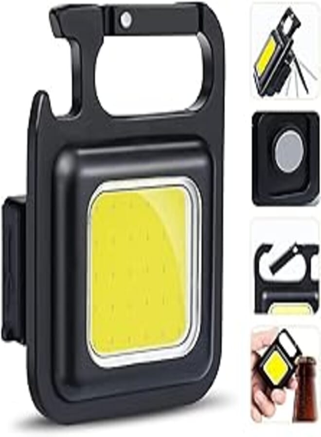 LED Light, 1 Piece USB Rechargeable Lamp with Magnet, 4 Light Modes Inspection Light for Car Repairing Hiking