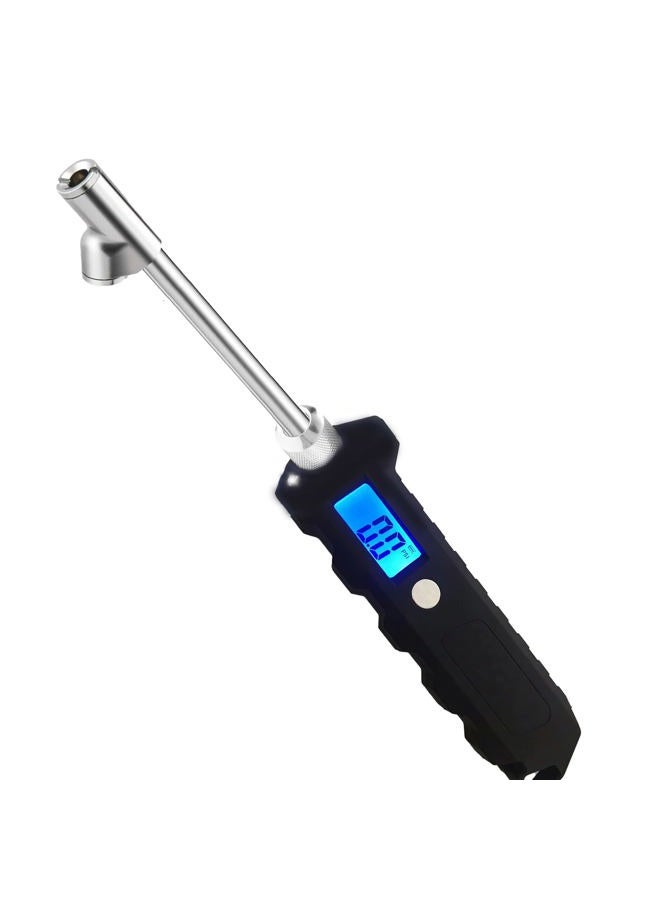 PINKJOY مقياس ضغط الإطارات الرقمي 230 PSI ثقيل الوزن مزدوج الرأس من الفولاذ المقاوم للصدأ مصمم للشاحنات والمركبات الترفيهية مع شاشة LCD مضاءة وخفّاف ملحقات السيارات - Image 1