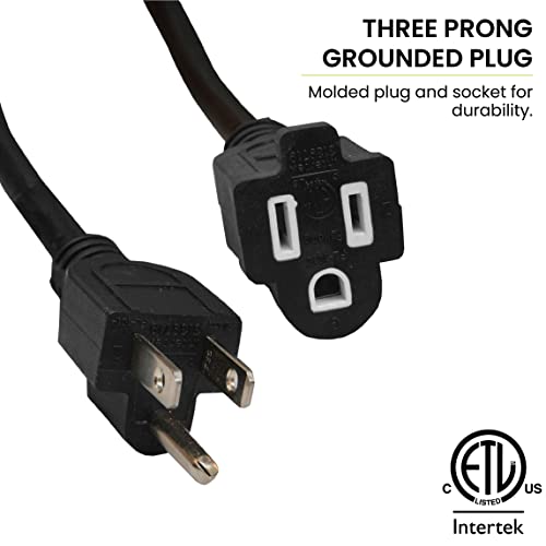 Power By GoGreen Go Green Power Inc. (GG-13715BK) 16/3 SJTW Outdoor Extension Cord, Black, 15 ft - Image 3