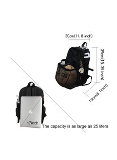 SYOSI Basketball Backpack, Youth Football Bag, Large Sports Bag With Ball Compartment for Men Women Boys Girls, Basketball, Soccer, Volleyball, Rugby Unisex Backpack (Black)  - Image 5