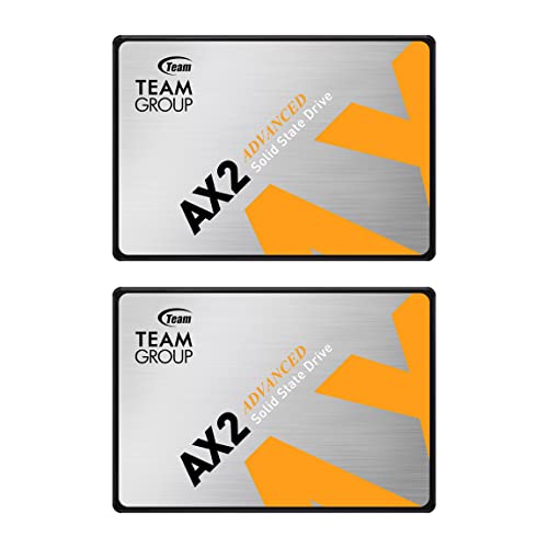 TEAMGROUP AX2 2TB 2 Pack 3D NAND TLC 2.5 Inch SATA III Internal Solid State Drive SSD (Read Speed 540 MB/s) Compatible with Laptop & PC Desktop T253A3002T0C1P1 - Image 1