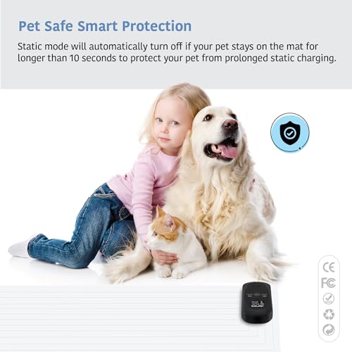SVD.PET Pet Training Mat with Tester, 22" X 16", Pet Shock Pad, Dogs & Cats Electronic Repellent mat for Indoor, 3 Training Modes, 5 Levels, Pet Safe Mode (Black Controller) - Image 4
