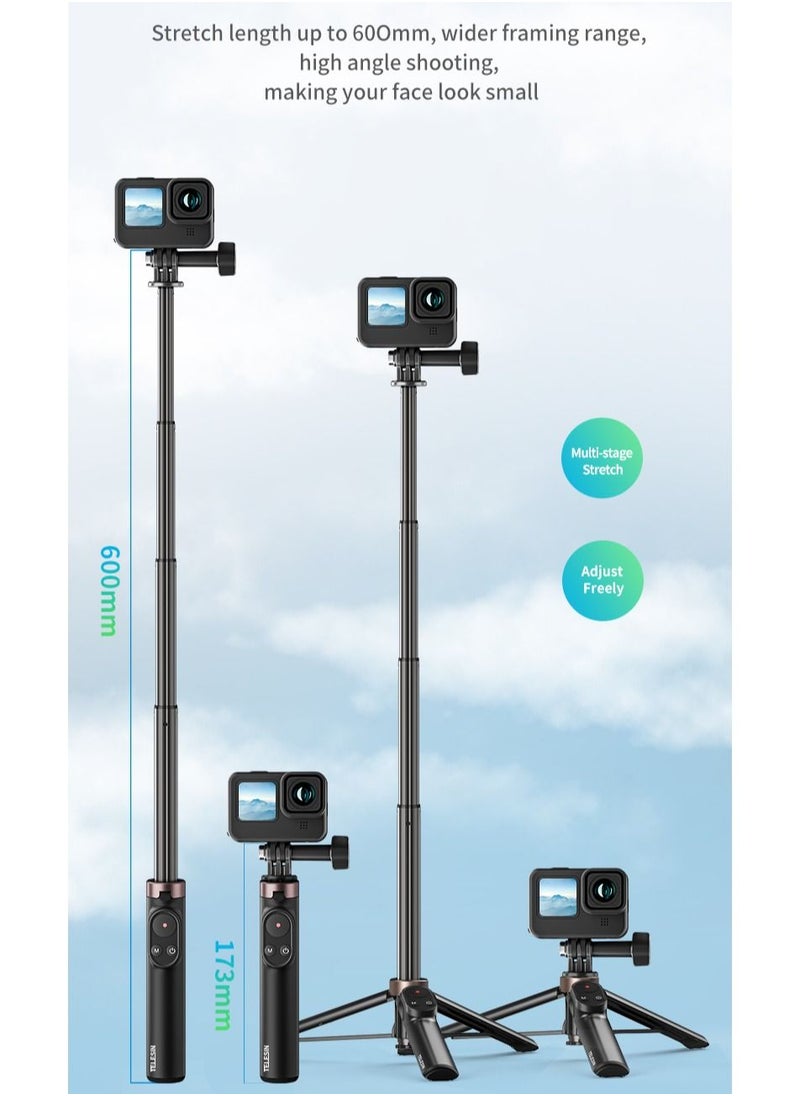 TELESIN - TELESIN Wireless Remote Control Selfie Stick for GoPro HERO11/10/9 - Image 1