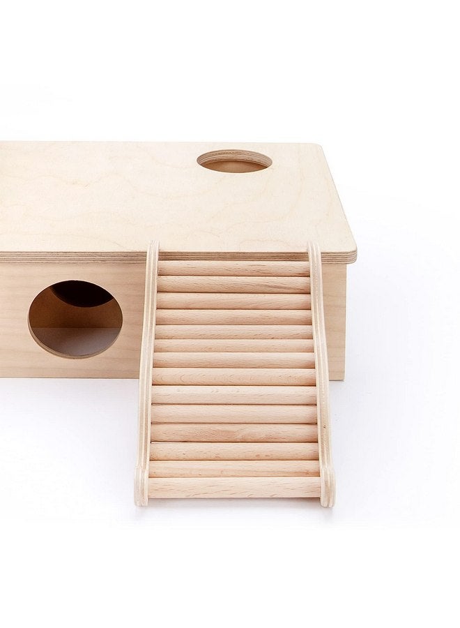 نيتينجيل لعبة تسلق الهامستر من نايت انجيل - جسر خشبي للهامستر والجربوع والفئران والحيوانات الصغيرة (صغير - 6.3 بوصة طول) - Image 4