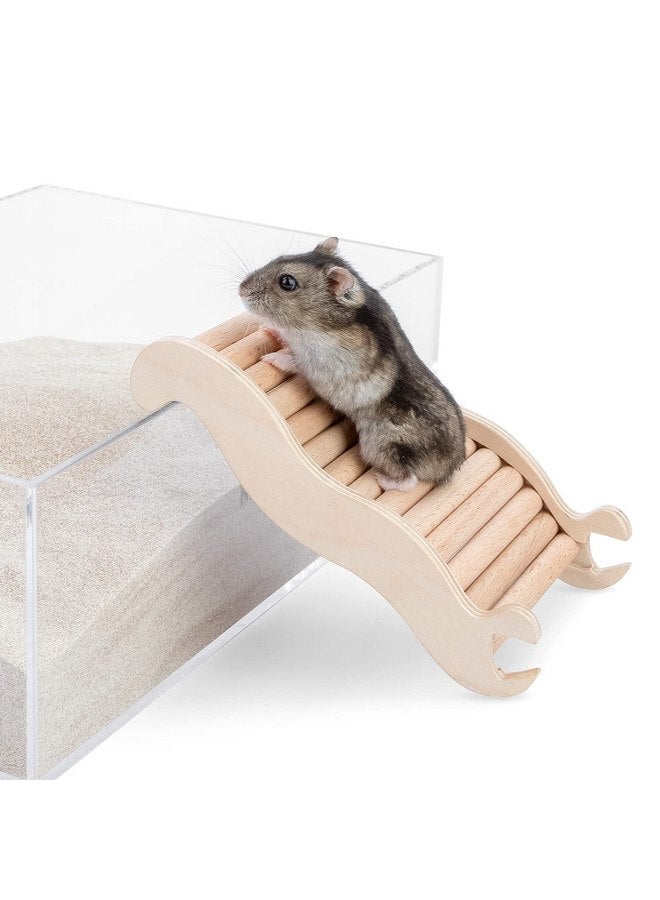 نيتينجيل لعبة تسلق الهامستر من نايت انجيل - جسر خشبي للهامستر والجربوع والفئران والحيوانات الصغيرة (صغير - 6.3 بوصة طول) - Image 5