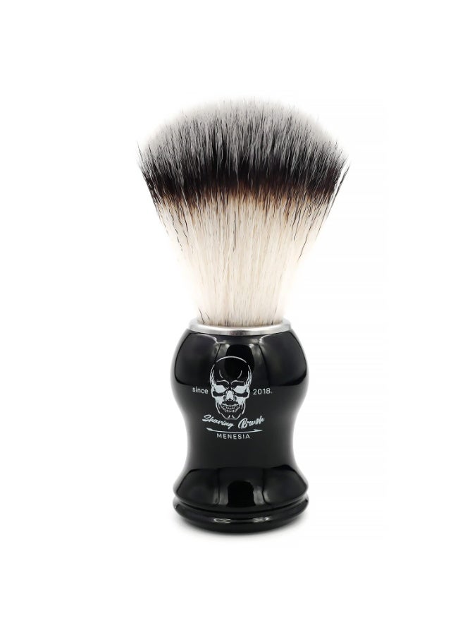 Menesia Shaving Brush for Men, Black Handle Men's Shave Cream & Soap Brush (skull) - Image 2