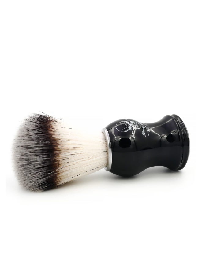 Menesia Shaving Brush for Men, Black Handle Men's Shave Cream & Soap Brush (skull) - Image 5