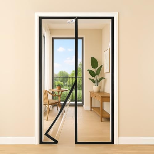 Royalkart® Transparent PVC Magnetic Door Curtain | Hands Free Self-Closing Screen | Blocks Insects & Outside Dust | Clear See-Through Screen for Home, Kitchen, AC Room, Shop | Door Size- 90cm x 210cm - Image 1