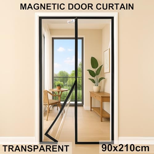 Royalkart® Transparent PVC Magnetic Door Curtain | Hands Free Self-Closing Screen | Blocks Insects & Outside Dust | Clear See-Through Screen for Home, Kitchen, AC Room, Shop | Door Size- 90cm x 210cm - Image 2