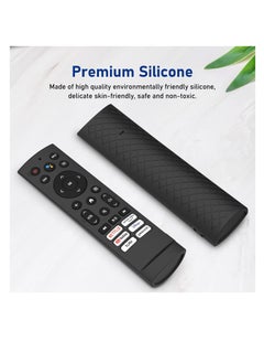 Generic حافظة سيليكون لجهاز التحكم عن بعد Hisense U7G U9G U8 Series مع حزام، غطاء أسود متين لجهاز التحكم الصوتي ERF3A90  - Image 2