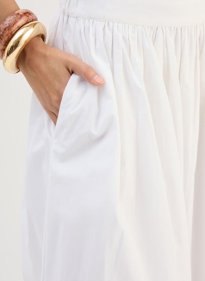 SALT ATTIRE Women Cotton Midi A-Line Skirt - Image 3