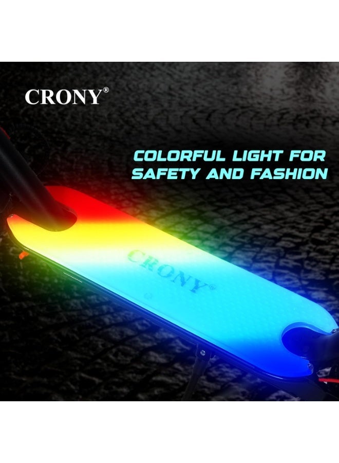 كروني سكوتر كهربائي M365 Ultra، مدى 10–25 كم، تعليق أمامي مزدوج، فرامل قرصية لقيادة أكثر سلاسة، بطارية 36V/7.8Ah، محرك 250 واط، إطارات حضرية 8 بوصة، حمولة 100 كجم، هيكل خفيف من سبائك الألومنيوم، مناسب للأطفال والمراهقين والشباب، سكوتر قابل للطي وآمن مع أضواء LED بـ 7 ألوان، اتصال عبر تطبيق البلوتوث، مرآة خلفية، إشارات انعطاف، مثالي للذهاب إلى المدرسة وللمبتدئين، إصدار XM M365 عالي المواصفات. - Image 5