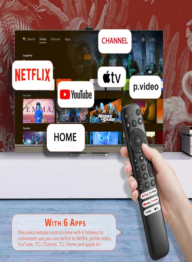 Angrox Voice Replacement Remote for TCL Google TV Remote, Compatible with TCL Q6/Q7/QM8/S3/S4 Series（Not Applicable to Roku TVs） - Image 4