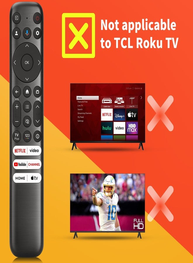Angrox Voice Replacement Remote for TCL Google TV Remote, Compatible with TCL Q6/Q7/QM8/S3/S4 Series（Not Applicable to Roku TVs） - Image 2