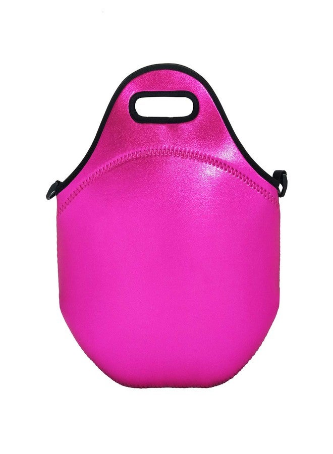 YIDA Neoprene Insulated Lunch bag, Lunch tote Boxes Bags for Women Men Work Office School Picnic Travel (Rose Red) - Image 2