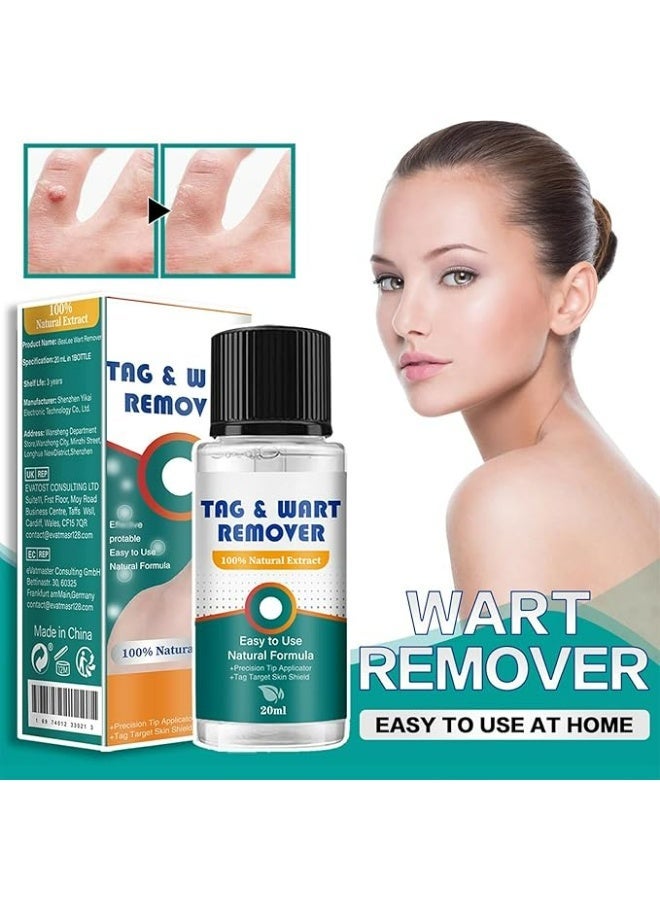 صول لورا الطبيعية وآمنة الثآليل والشامة مزيل السائل - حمض الساليسيليك صيغة سريعة المفعول للثآليل الأخطسية ، علامات الجلد ، الذرة وإزالة الكالوس ، علاج خالية من الآلام خالية من الندوب - Image 3