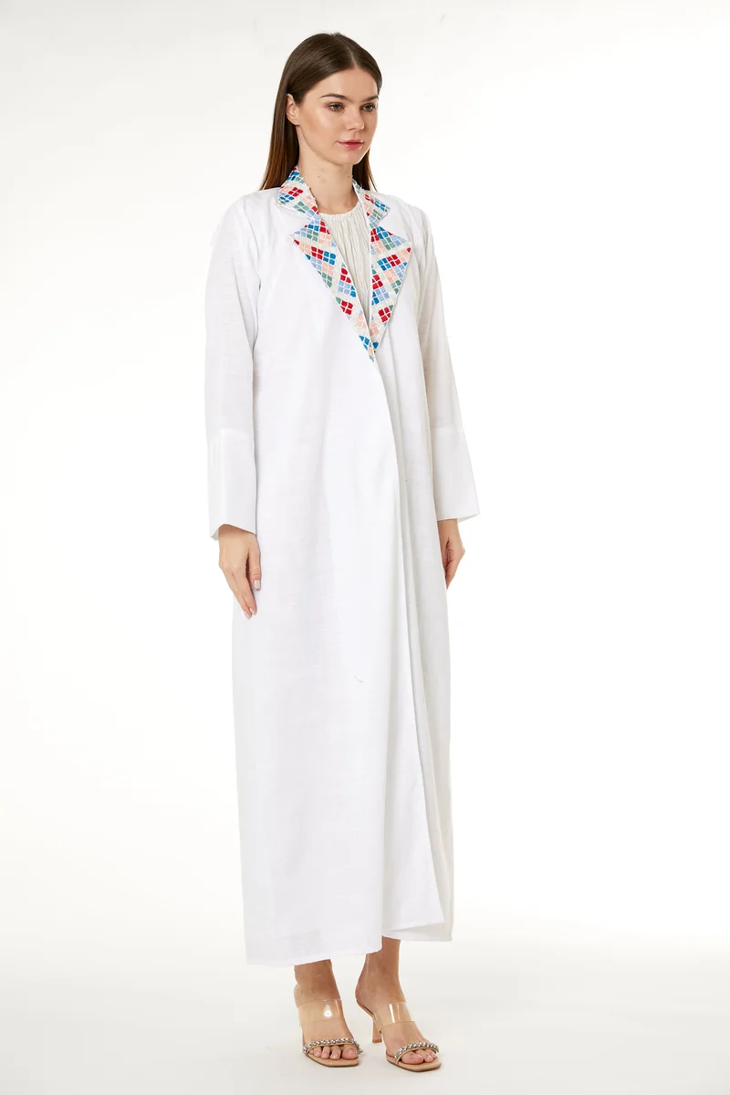 Moistreet Embellished Crepe Hand Abaya
