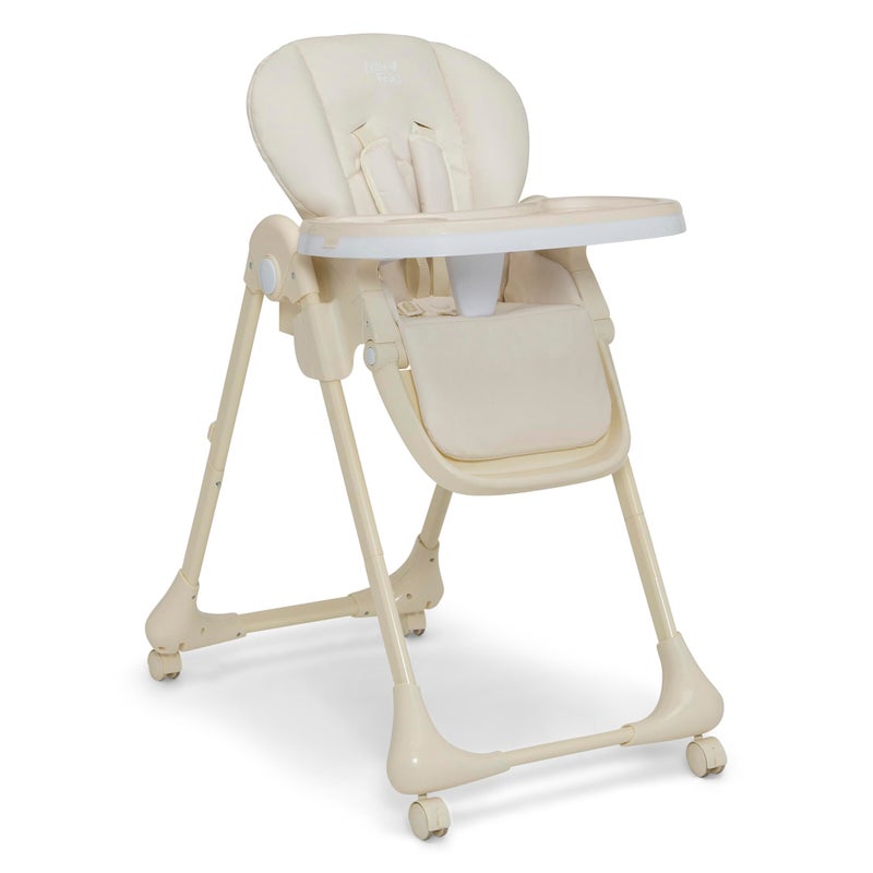 Delta CHILDREN Little Folks by Delta Children 2-in-1 SlimFold High Chair for Babies and Toddlers, Cream - Image 1