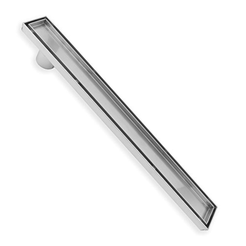 ZOIC Linear Stealth Tile Insert Floor Grate Bathroom Shower Waste Drain 304 Stainless Steel Side Outlet 31.49 Inches (800MM) - Image 1