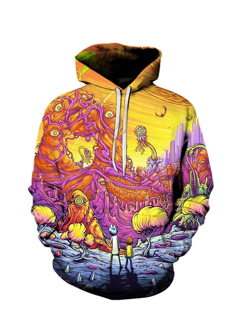 سويت شيرت جديد إبداعي مطبوع عليه ريك ومورتي بتقنية الطباعة الرقمية ثلاثية الأبعاد - Image 1