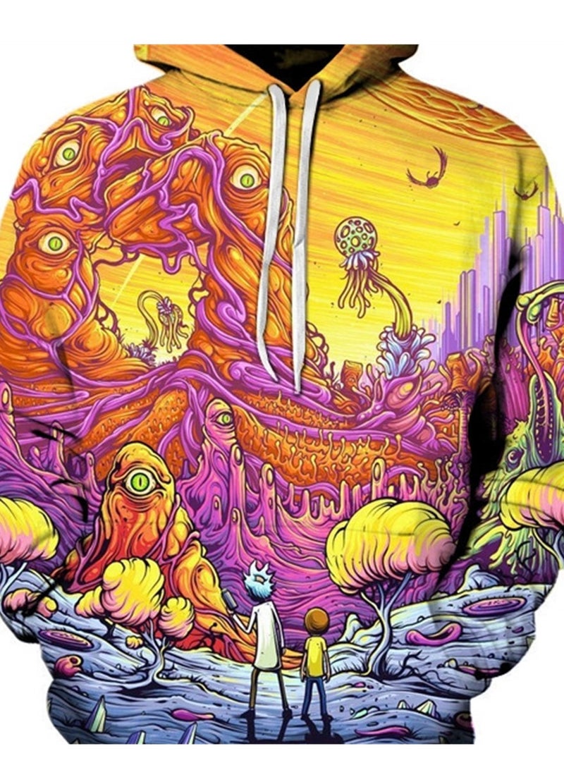 سويت شيرت جديد إبداعي مطبوع عليه ريك ومورتي بتقنية الطباعة الرقمية ثلاثية الأبعاد - Image 3