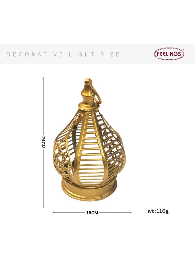 Feelings Feelings Decorative LED Lantern | Vintage Design with Warm Light | Battery Operated Portable Lantern for Indoor and Outdoor Decoration | Home, Garden, Events, and Festive Decor  - Image 3