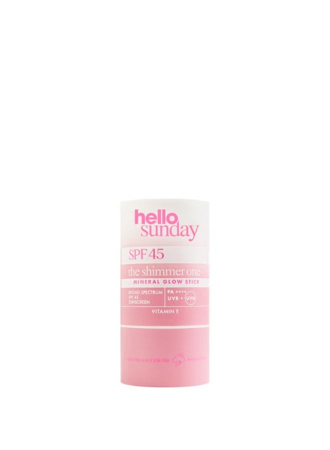 Hello Sunday The Shimmer One Mineral Glow Stick SPF45 20g - Image 1