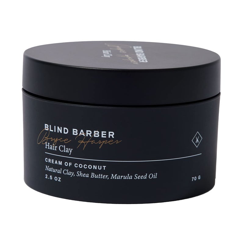Blind Barber Bryce Harper Hair Clay for Men  Matte Clay Hair Product Men Can Use to Build Volume  WaterBased with Strong to Medium Hold  Easy to Use 25 Oz